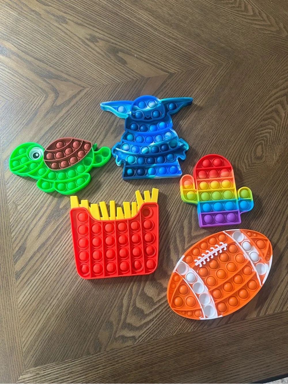 Kids Poppers - Sensory Fidget Toy Set - Rainbow, Red, Blue, Green, Orange